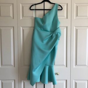 NWT ASOS DESIGN Petite One Shoulder Peplum Dress